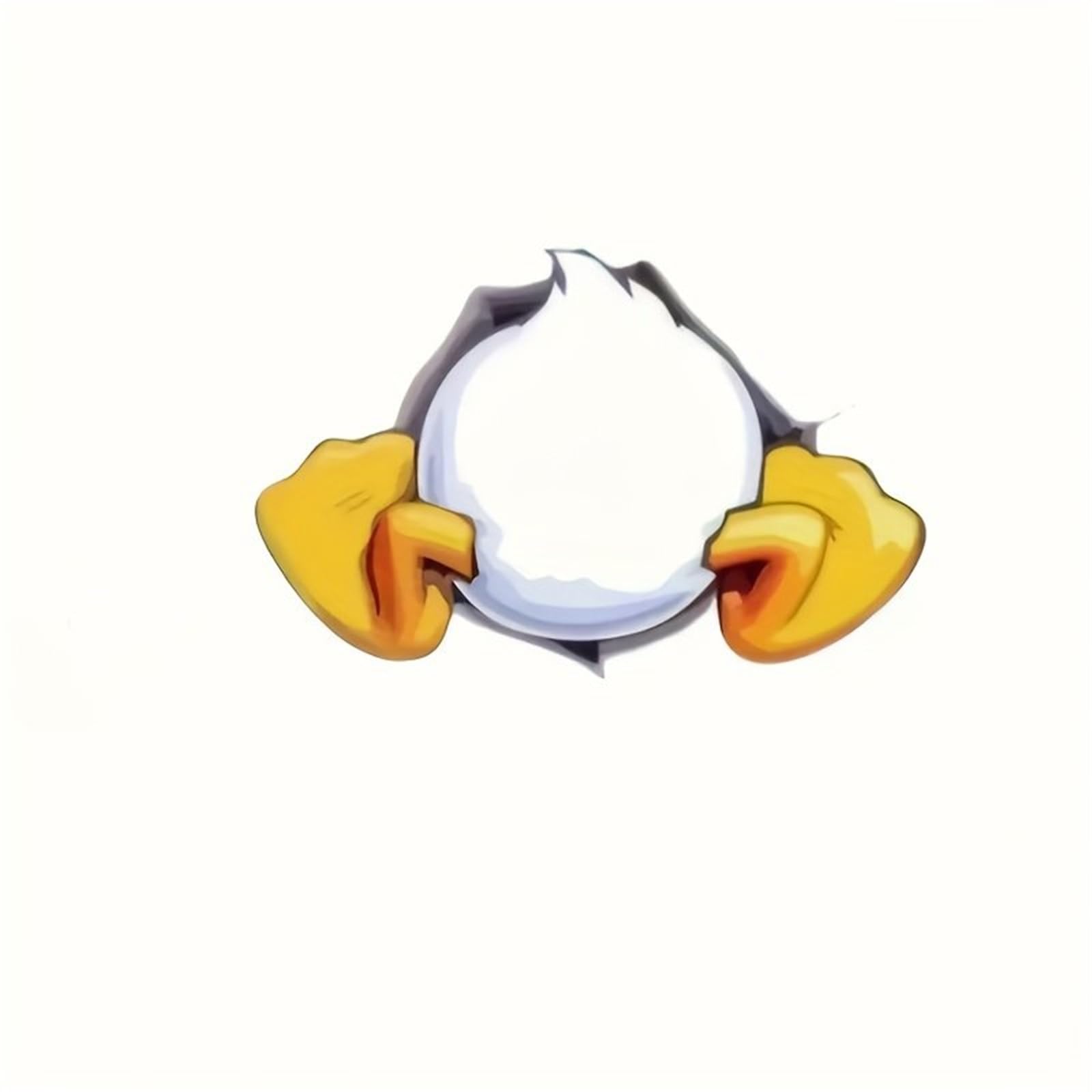 HAfgDJ Fun Duck Tail Durable Stickers, Self Bumper Decals, Cute Decor for Motorcycle Cars Laptops Windows