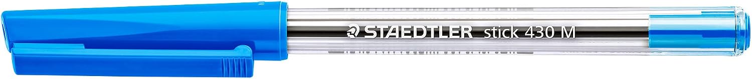Staedtler Stick 430 M-3 Ballpoint Pen Medium - Blue (Box of 10)