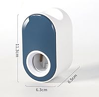 Vista 7 de Dispensador de pasta de dientes y soporte para cepillo de dientes, pared dispensador de pasta de dientes, exprimidor automático de pasta de dientes