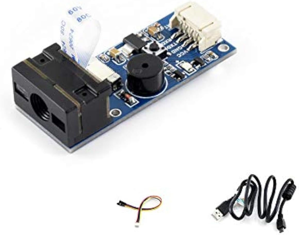 Waveshare Barcode Scanner Module 1D/2D Codes Barcode, QR Code Reader Onboard Micro USB and UART Serial Port Directly Plugged into Computer