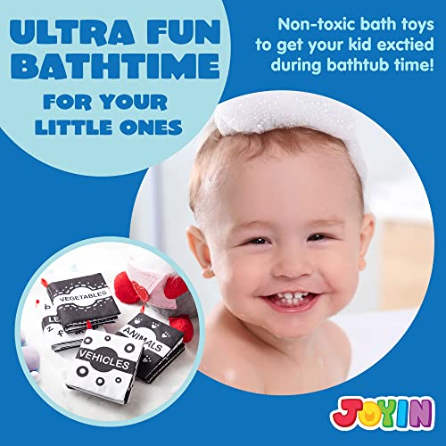 Joyin 8Pcs Baby Soft Books, Black And White High Contrast Crinkly Cloth Infant Books, Nontoxic Fabric Waterproof Newborn Toys, Toddler Educational Learning Toys Perfect For Baby Shower Birthday Gifts #TOP3