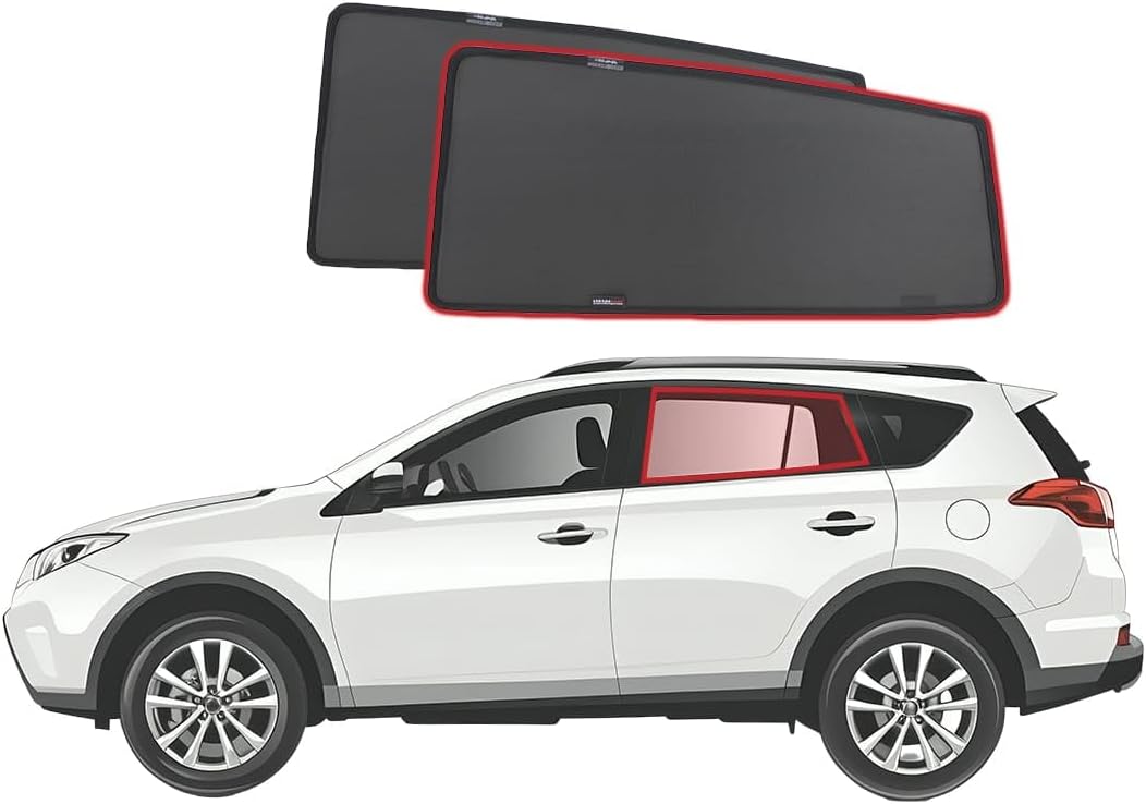 Genuine SNAPSHADES Car Rear Window Shades for Toyota RAV4 4th Gen (XA40; 2013-2018)