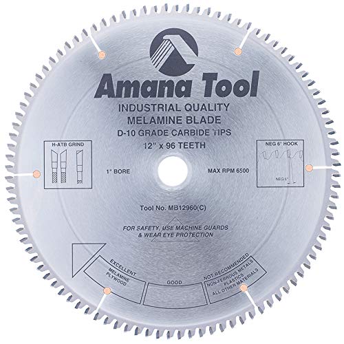 Amana Tool - MB12960 Carbide Tipped Double-Face Melamine 12