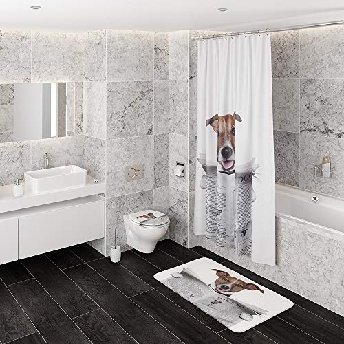 Sanilo WC Sitz ohne Absenkautomatik, hochwertiger Toilettendeckel, einfache Montage, stabile Scharniere, Newspaper
