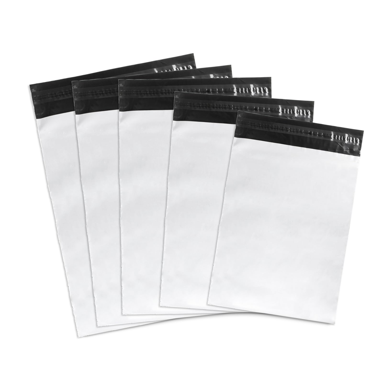Emerson 50 bolsas de envío de plástico de 35 x 50 cm, con cierre autoadhesivo, color blanco opaco, para ropa, artículos, bolsas de embalaje de plástico, diferentes tamaños