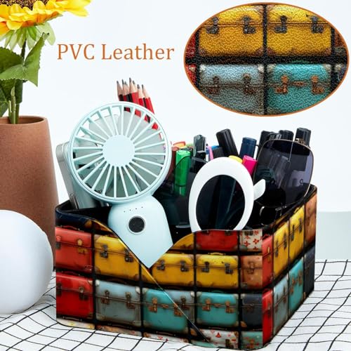 Boîte de rangement à compartiments style valise pour ordonner vos cosmétiques de salle de bain - 6