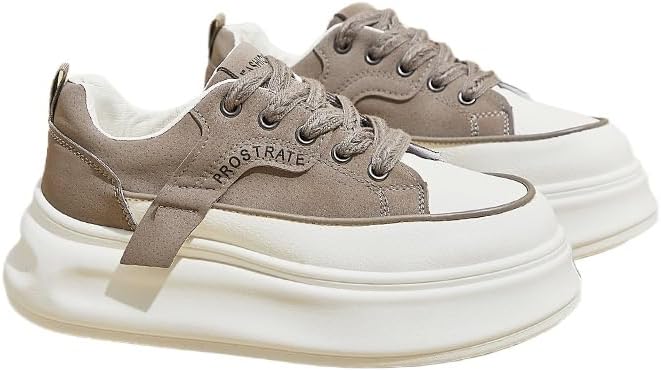 Four Seasons Little White Shoes New Korean Version of Female Students Thick-Soled Heightening Sports and Leisure Board Shoes