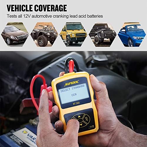 TuLanAuto Car Battery Tester CCA 100-2400 for Regular Flooded,Auto Cranking and Charging System Diagnostic Analyzer for Truck Motorcycle Boat SUV