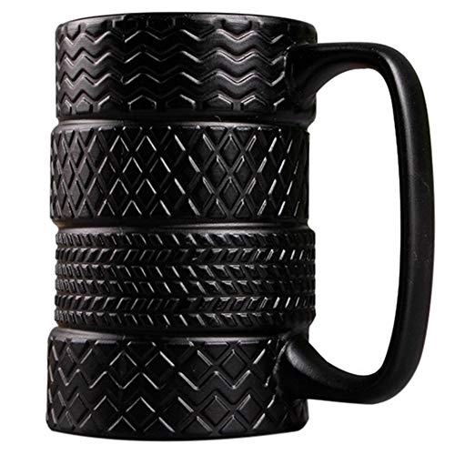 GZSC Reutilizable Taza de café 400 ml Creativo Neumático Taza de Gran...