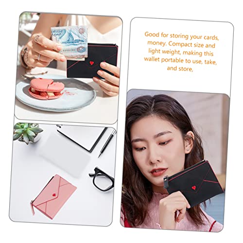 2pcs Pu Leather Wallets for Women Compact Zippered Card Holders Button Closure Stylish Purses for Travel and Shopping4