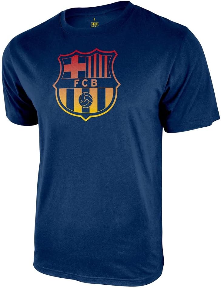 Icon Sports Men Compatible wit FC Barcelona Officially Licensed Soccer T-Shirt Cotton Tee -29