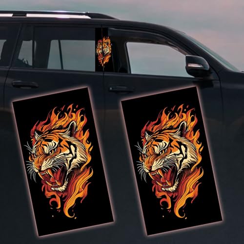 Image of Premium Car Pillar Self-Adhesive Printed Vinyl Sticker, Cool Boy Design, Vehicle Exterior Decor DIY Decal Accessory (I)