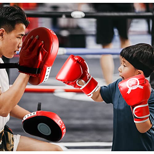 3-in-1 Boxing Equipment Punching Gloves Mitts Kick Pack Set for Kids Karate Mitts Pad for Beginners Arm Pad for Children Boxing Gloves for Muay Thai, Taekwondo, MMA Training, Gift for Kids Child - Thumbnail 7