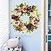 Delicaft Peony Flowers Silk Front Door artificial Wreath 16 Inch -Handcrafted on a Grapevine Wreath Base- Display in Spring, Easter, and Summer