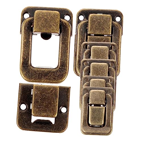 IWOWHERO 6pcs Box Toggle Lock Heavy Duty Hinge Heavy Duty Door Hasp Suitcase Buckle Heavy Duty Padlock Hasp Latch Latches for Cupboard Clear Lock Hasp Cabinet Door Locks Cabinet Latch Iron