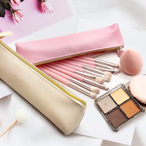 Aspamms 3PCS Small Makeup Bag for Purse, Mini Portable Cosmetic Bags for Women, Coin Purse Lipstick Cosmetic Accessories Leather Organizer, Small Travel Kit Storage Pouch - Thumbnail 6