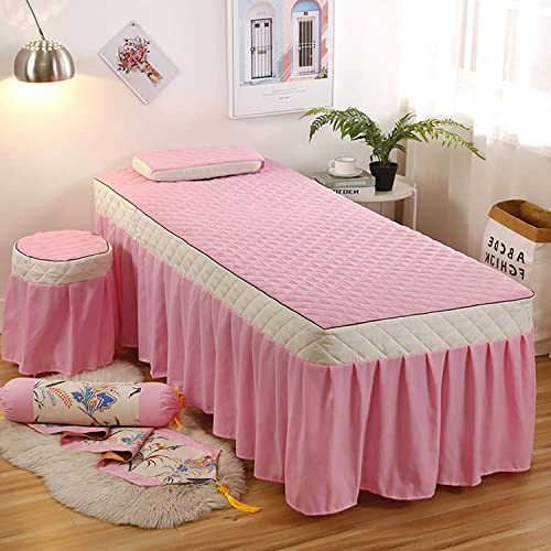 Funda de cama de masaje rosa para evitar incomodidades con agujero facial 3
