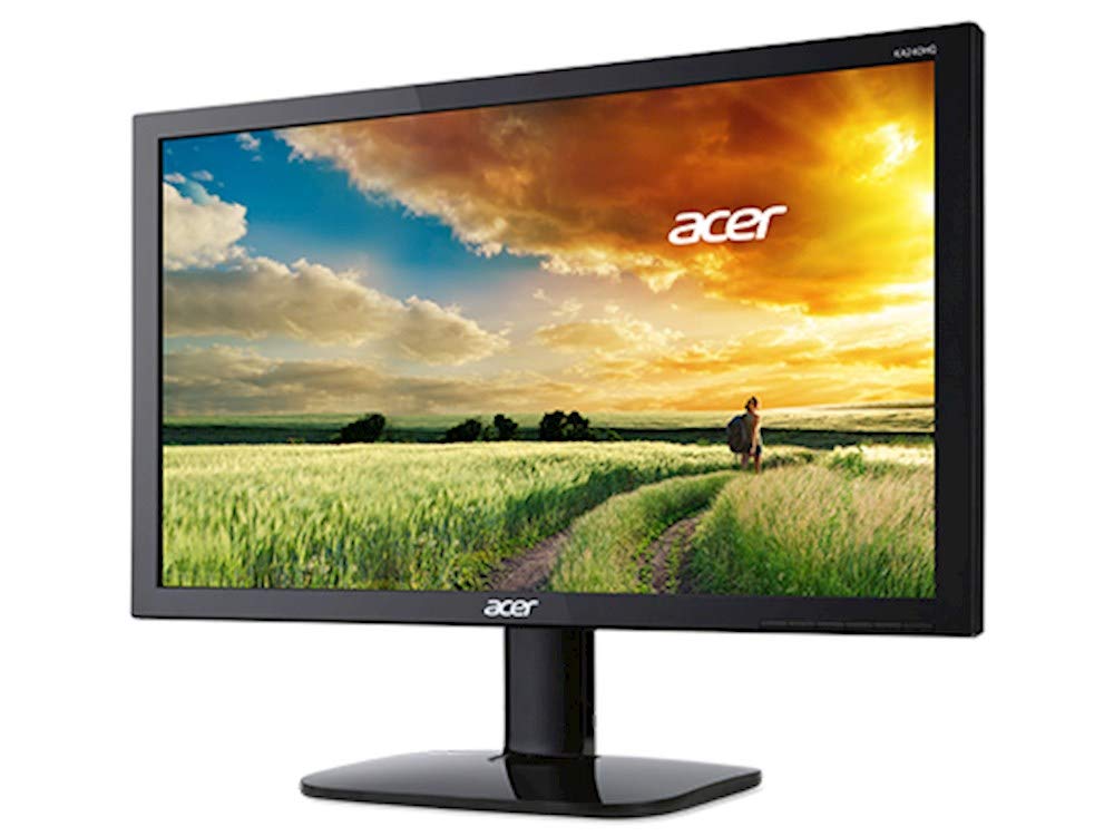 Acer KA240HQ 23.6 Inch WideScreen Monitor(Full HD, LED, Backlit, 1 ms, 100M:1, ACM, 300nits, DVI, HDMI, EURO/UK EMEA, MPRII, Acer EcoDisplay) - Black