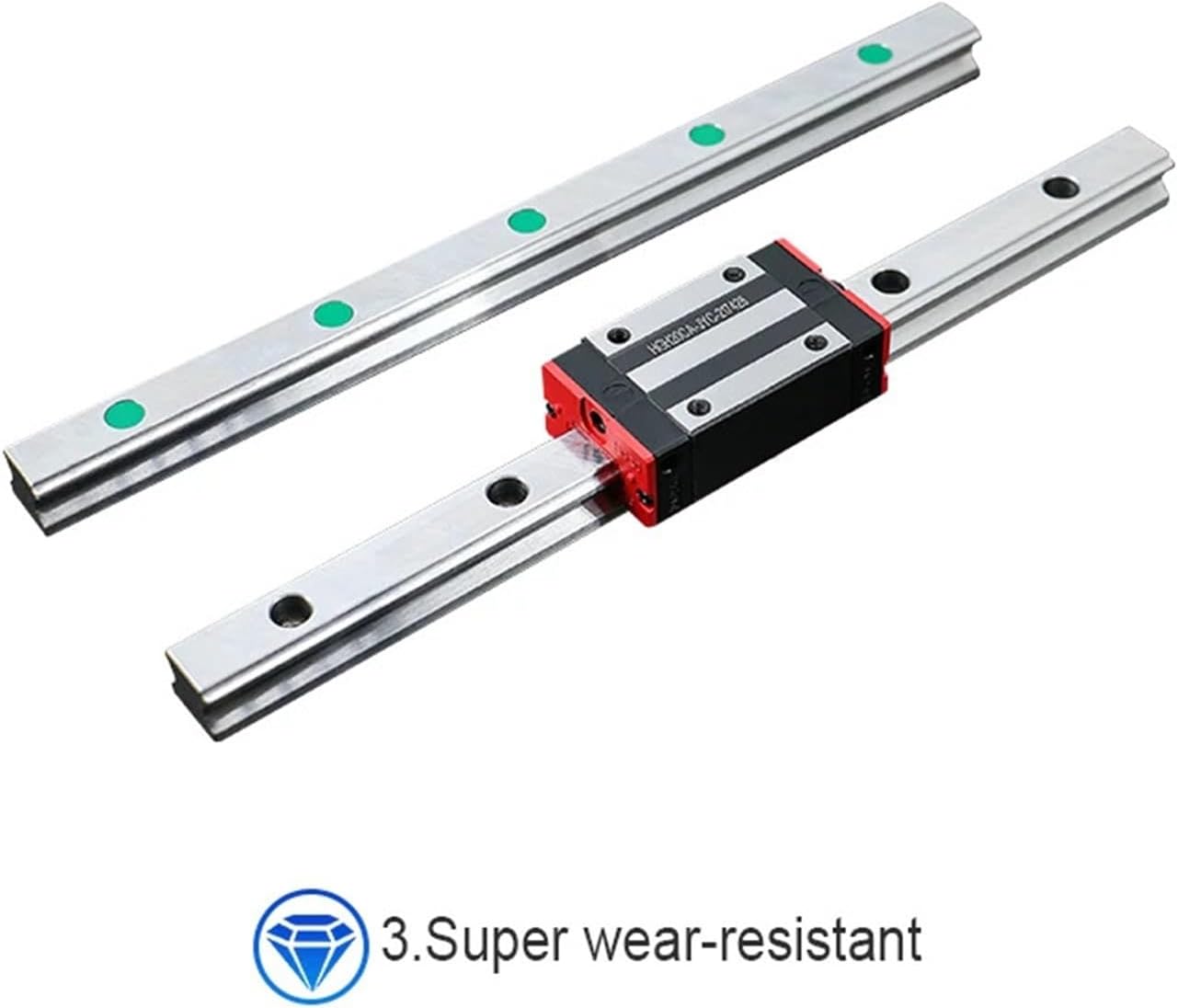 20mm HGR20 1550mm 1600mm 1650 1700mm Linear Guide Rail with HGH20CA HGW20CC Carriage Slider Block 1Pcs(HGH20CA,1600mm)