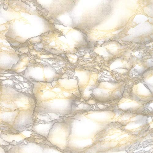 Vénilia Basicline Adhesive Film, White Marble, 67.5 cm x 1.5 m, Self-Adhesive Furniture Film, Decorative Film, Kitchen Film, Wallpaper, PVC Without Phthalates, Made in EU