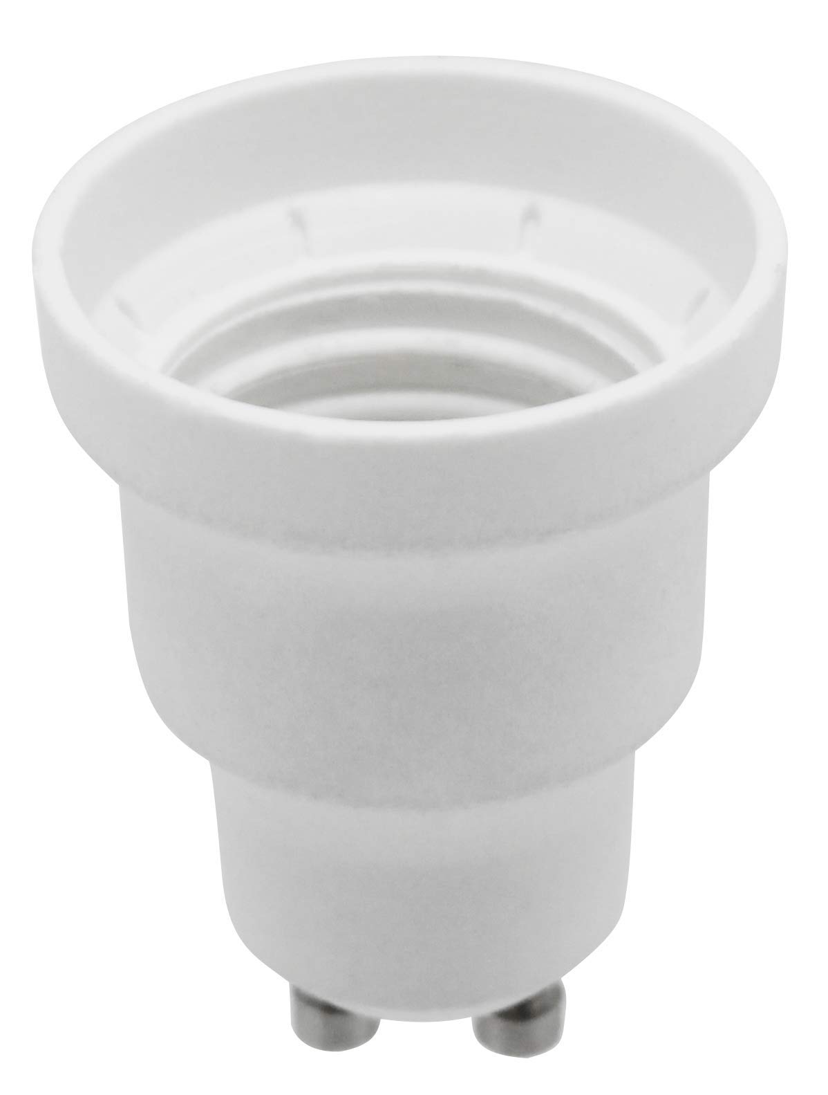 Electraline 71193, Portalámparas convertidor adaptador de GU10 a E27, blanco