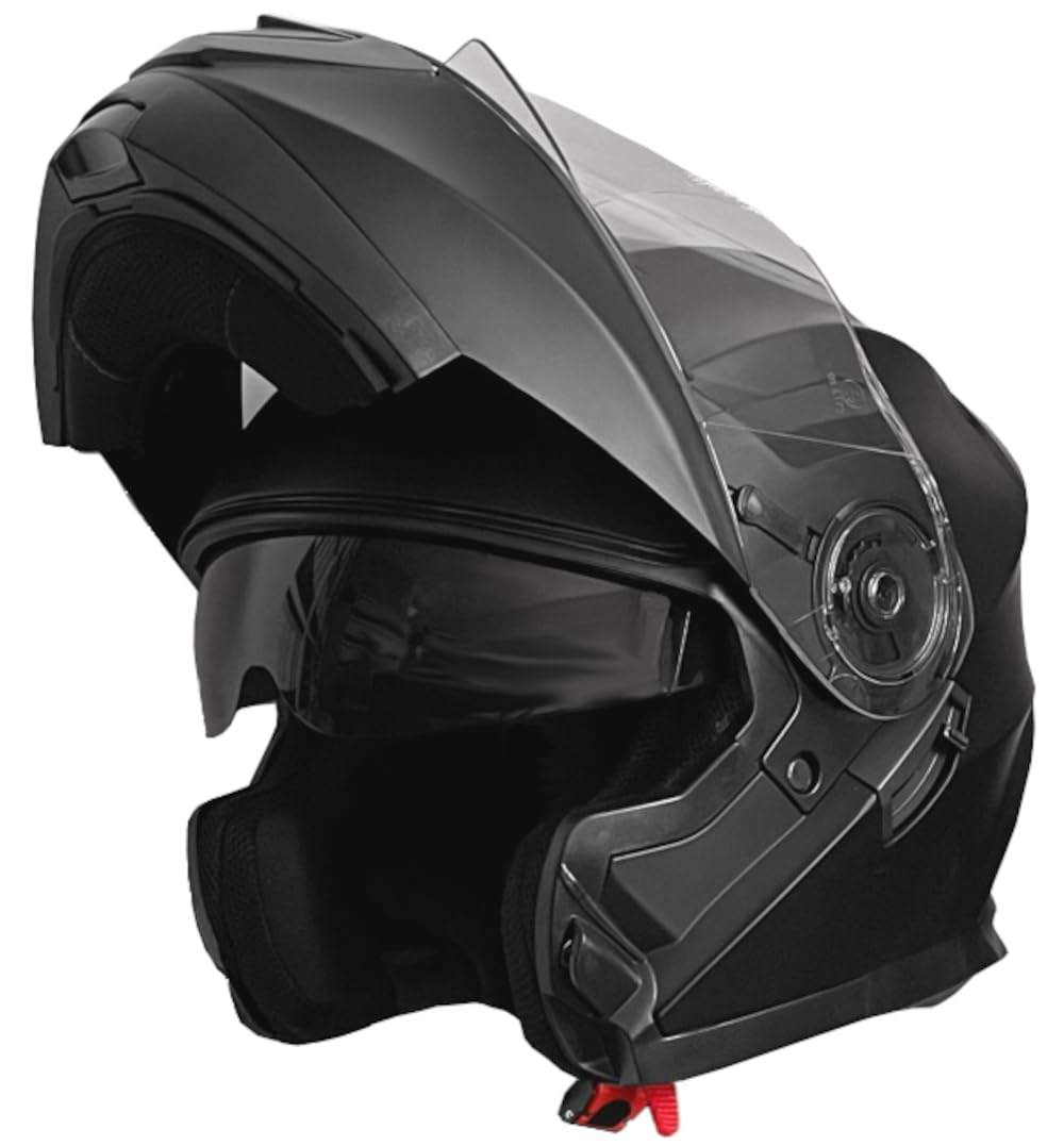 Klapphelm Integralhelm Helm Motorradhelm RALLOX 160-3 schwarz matt mit Sonnenvisier Größe S M L XL Sturzhelm