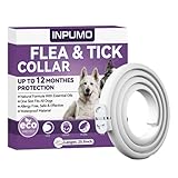 Collier Anti Puces pour Chien, Réglable Et Étanche Collier Antiparasitaire Chien 12 Mois, Naturel Imperméable Élimine Puces, Tiques, Poux (1 pièce)