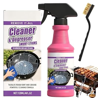 Fast-Acting Heavy-Duty Grill Degreaser Spray, BBQ Heavy Duty Degreaser Grill, Outdoor Grills Cleaner, For Kitchen Grates and Racks, Electric Smokers, Burnt Food & Grease (1PCS)