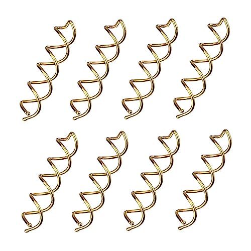 Pince à cheveux spirale dorée anti-rayures pour fixer sans douleur