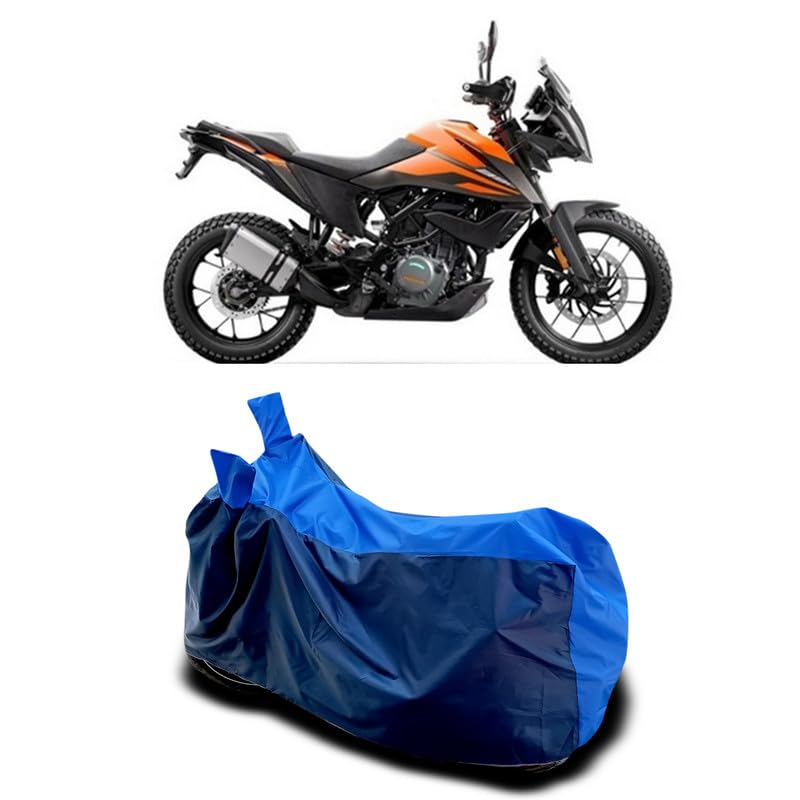 Image of DUFFEL-Two Wheeler Bike Body Cover Compatible for KTM 390 Adventure Heat Protectio /UV-Rays /Birds Dropping /DustProof /Waterproof All Variants [Nevay Blue]