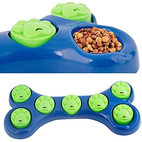 HTUK Pet Toys Hide And Treat Bone Puzzle Dog Pet Feeder Bowl Puzzle Interactive Dog Toys Train Bowl Dog Activity Toy Fun Game Cover
