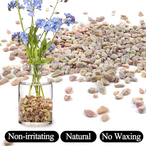 Image of 2lbs Peach Pebbles for Plants, 3 /8inch Small Rocks, Natural Polished Pebbles, River Rocks for Succulent Cactus Plants, Vases, Aquariums, Gardening