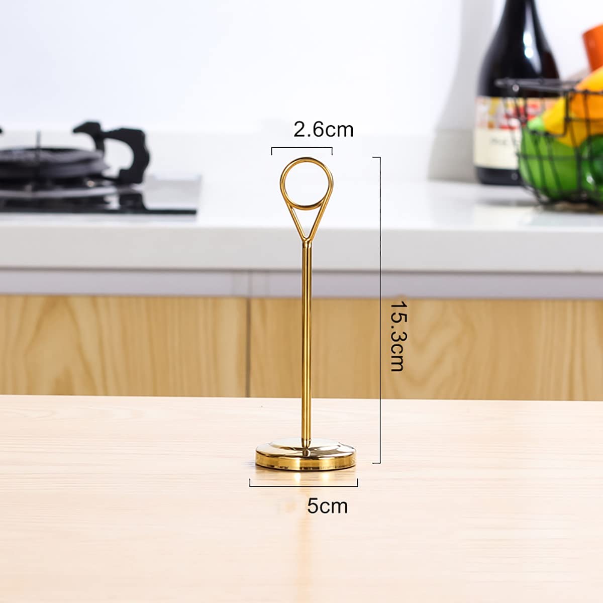 Tischnummernhalter Platzkartenhalter, 10pcs Stands, Golden Stainless Steel Place Card Holders For Weddings And Party, 4/6/8/10 Inch Round Shape Table Number Holders Picture Note Holder