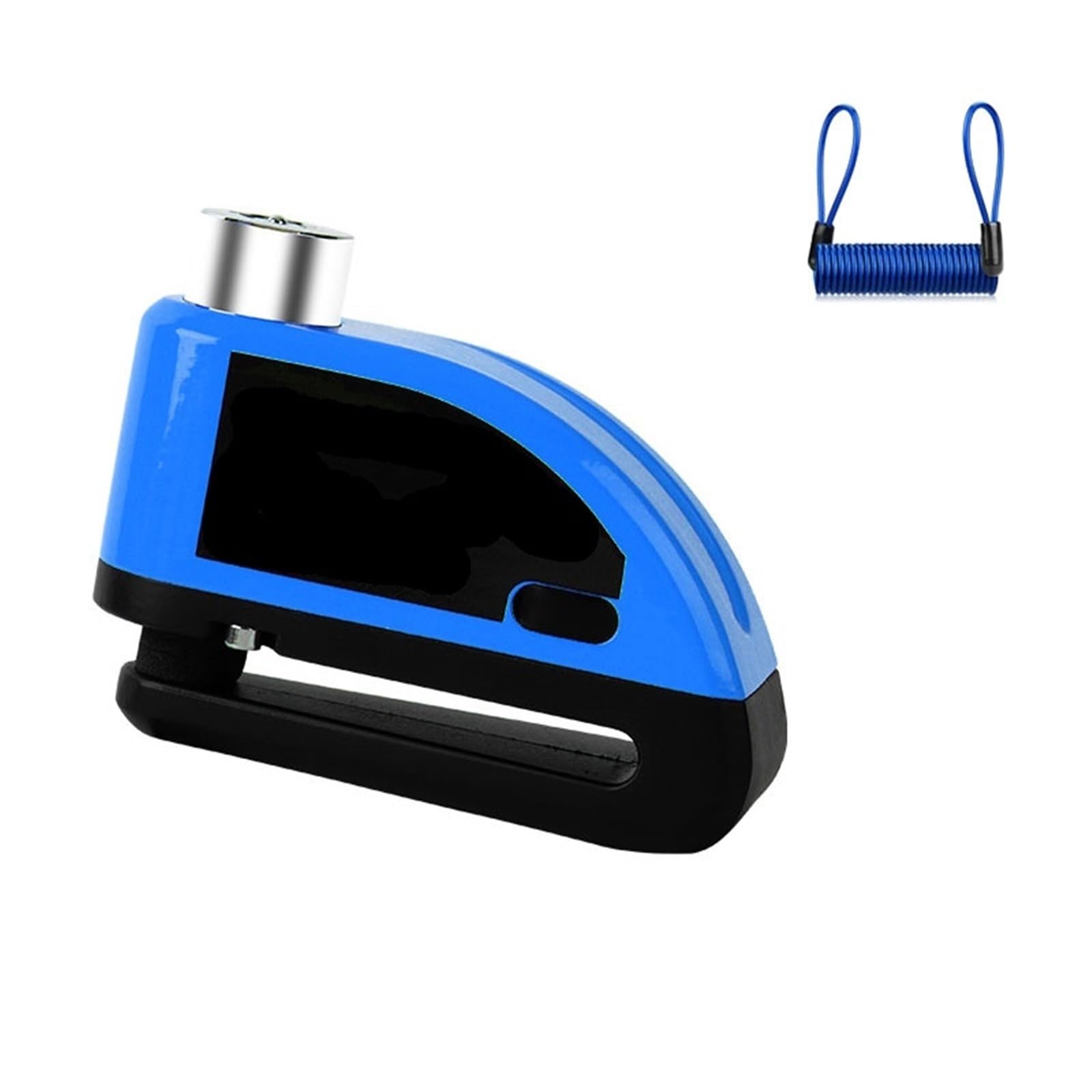 Nhabxgds Blue Lock Rope Motorbike Lock Security Safety Lockwire Motorcycle Alarm Disc Brake Lock Security Moto Wheel Disk Padlock Waterproof Loud(Blue Lock Rope)