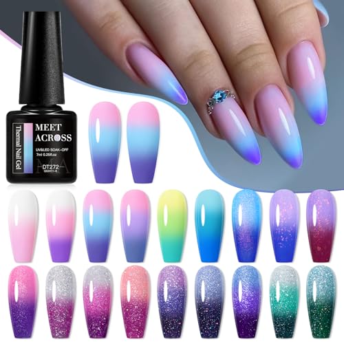 Set de 18 Esmaltes Gel Cambia Color MEET ACROSS miniatura 3