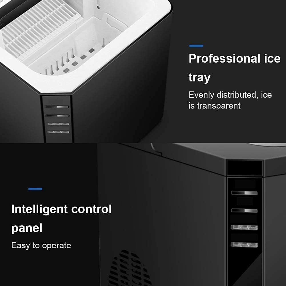 Ice Maker Machine, Counter Top Electric Ice Machine, Silent Easy Operation, 18Kg Ice in 24 s, 2.2 L Tank, with Compressor