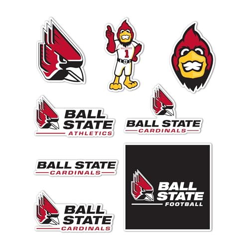 Desert Cactus Ball State University Sticker Cardinals Ball U Sticker Vinyl Decals Laptop Water Bottle Car Scrapbook Sheet T2 (Type 2)