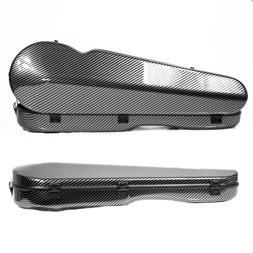 ESTOJO CASE FIBRA DE VIDRO VIOLINO 4/4 PRETO CARBONO