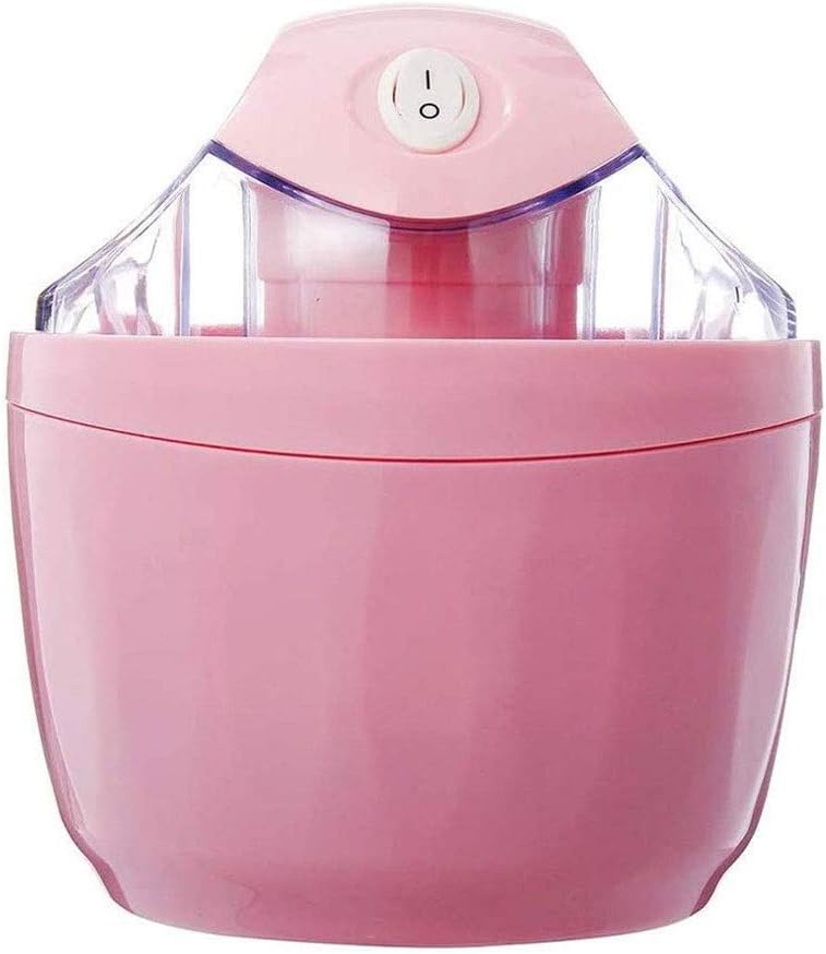 Mini Small Ice Cream Maker Machine 12W Home Gelato Sorbet Frozen Yoghurt Machine Kids DIY Homemade Ice Cream Dessert Maker, Pink Home