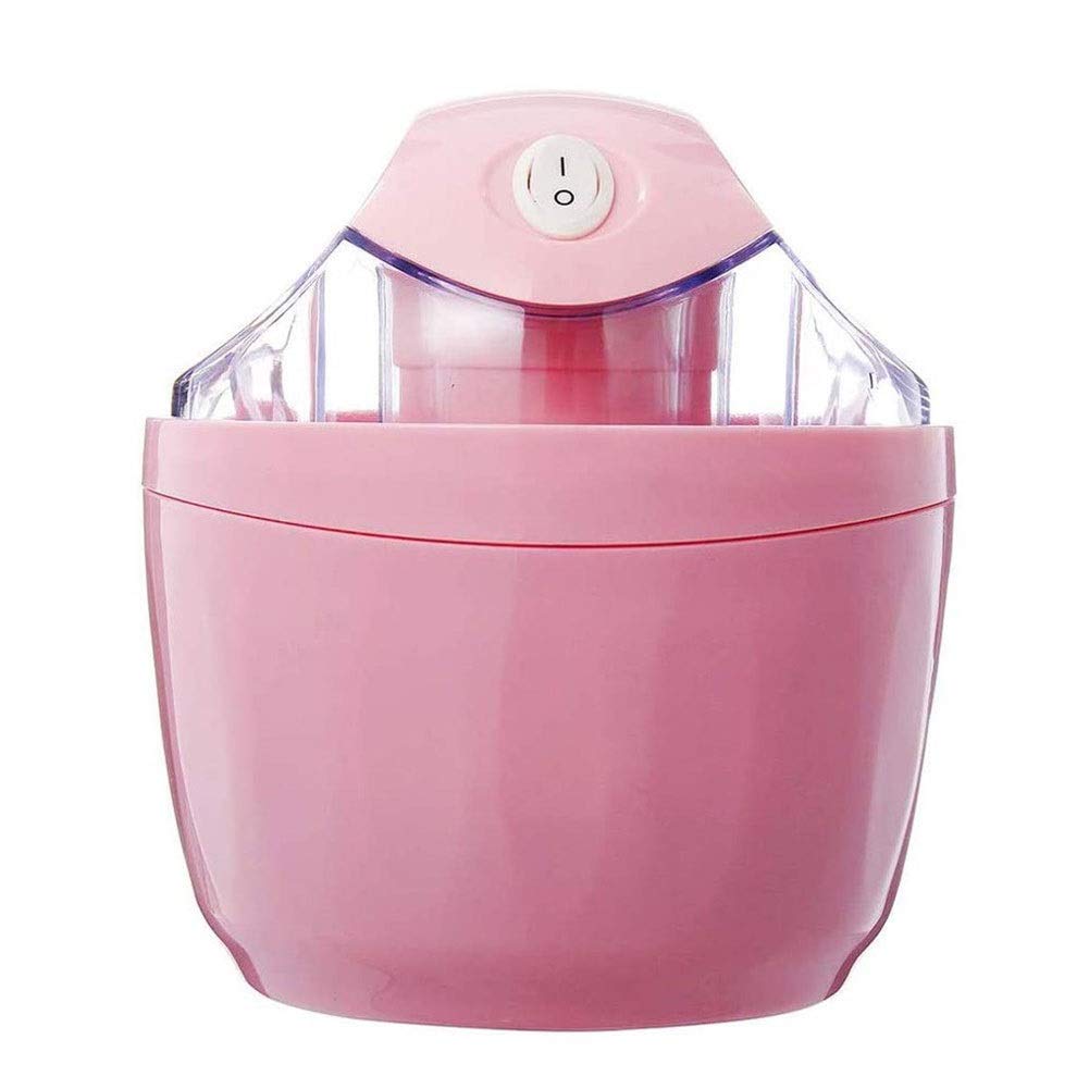 Mini Small Ice Cream Maker Machine 12W Home Gelato Sorbet Frozen Yoghurt Machine Kids DIY Homemade Ice Cream Dessert Maker, Pink Home