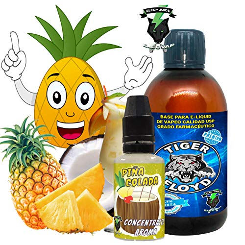 Kit de alquimia de vapeo Concentrado de aroma Oasis de piña + Base de vaporizador - 70VG / 30PG - 100 ml | Sin Nicotina: 0mg | Para cigarrillo electrónico Vaper Gusto Gusto