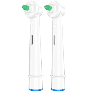 Interdental Replacement Toothbrush Heads for Oralb Electric Toothbrush Ortho and Power Tip Bristle Replacement Head - 2-Pack Braces