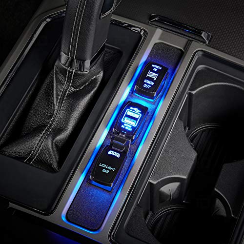 Nilight Dual USB 4.2A Rocker Switch Style 12V/24V Fast Socket Waterproof Quick for Cars Boats Trucks RVs, 2 Years Warranty, Blue by Nilight - Image 7