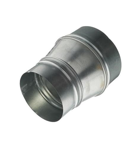 Prostko Ltd Silver Galvanised Steel Reducer - 150Mm / 125Mm - Duct Connector Flue Liner Adaptor/Suitable For Chimney, Stove
