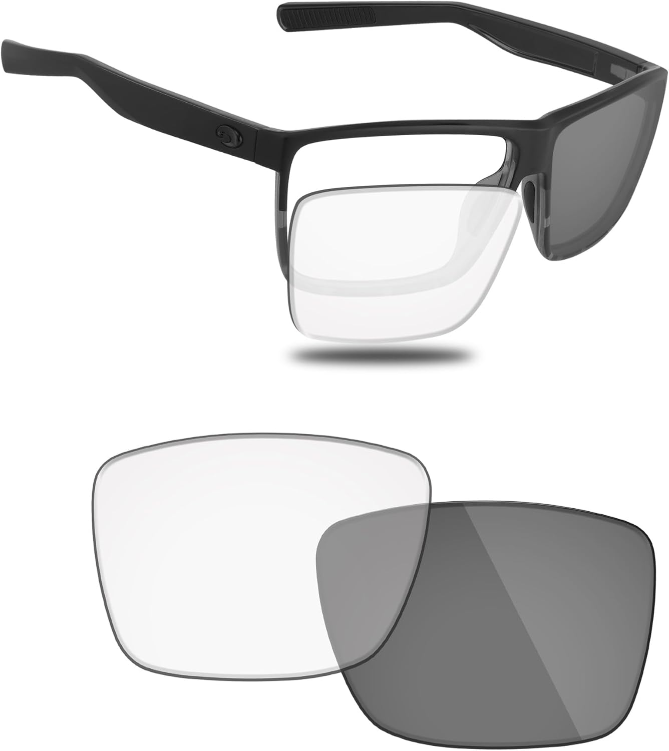 Fiskr Polarized Lenses Replacement Compatible with Costa Del Mar Rincon 06S9018 Sunglass, Impact Resistant & Perfect Fit