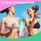 Sahara Sailor Trinkflasche, Sport Trinkflasche, [BPA-frei Tritan] 1L/500ML/750ML Auslaufsicher Sport Wasserflasche, Sportflasche für Fahrrad, Camping, Yoga, Gym (1 Flasche)