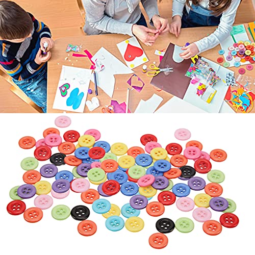 Botões, botões de resina usados ​​facilmente para costura de roupas(12,5 MM (4 olhos))