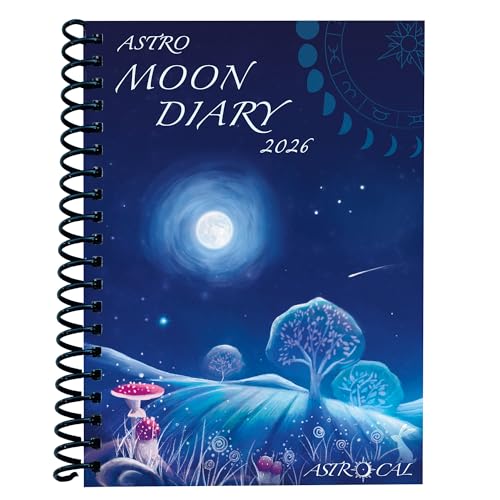 Astrocal Moon Diary 2026, Lunar Calendar Datebook, Personal Organiser, Moon