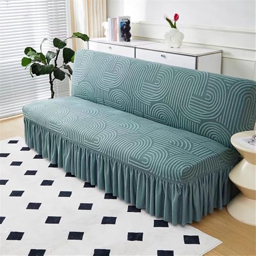 Housse de futon extensible verte pour réparer un canapé usé ou taché facilement - 4