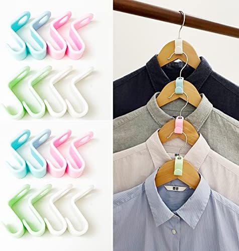 iYourHouse Clothes Hanger Connector Hooks 100pcs, Thicken Hanger Hooks for Clothes, Space Saving, Load Bearing, Cascading Closet Organization, Space Saver Hanger Organizers for Velvet and Wood Hangers
